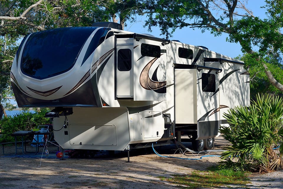 Secure storage for RVs, campers, and trailers